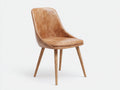 Sillas de comedor madera 55x60x85 cm color marrón con asiento acolchado y diseño moderno