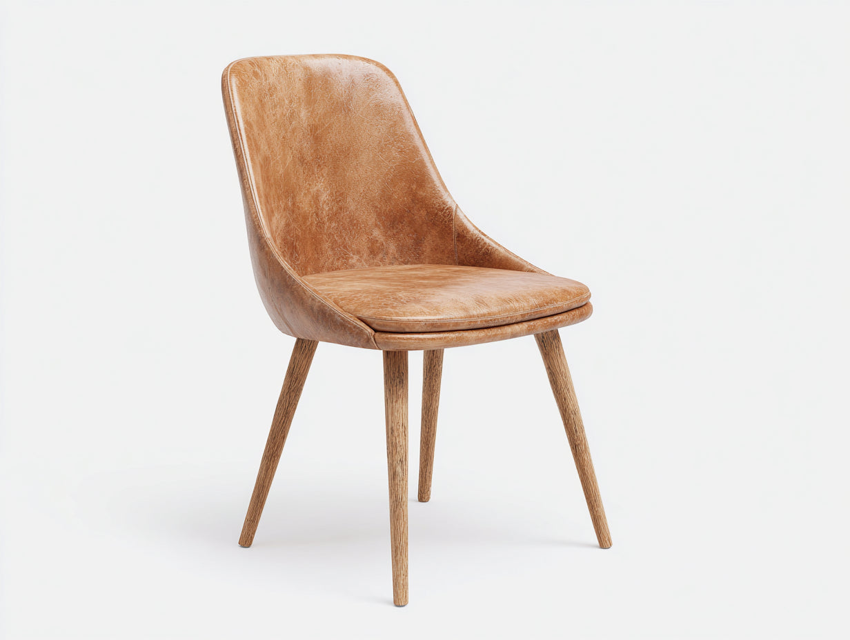 Sillas de comedor madera 55x60x85 cm color marrón con asiento acolchado y diseño moderno