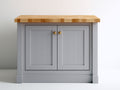 Aparadores de madera con 2 puertas 100x45x90 cm - gris y madera natural - diseño compacto para comedor salón y recibidor