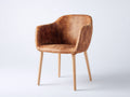Sillas de comedor de cuero sintético y madera 58x55x78 cm - marrón - diseño moderno