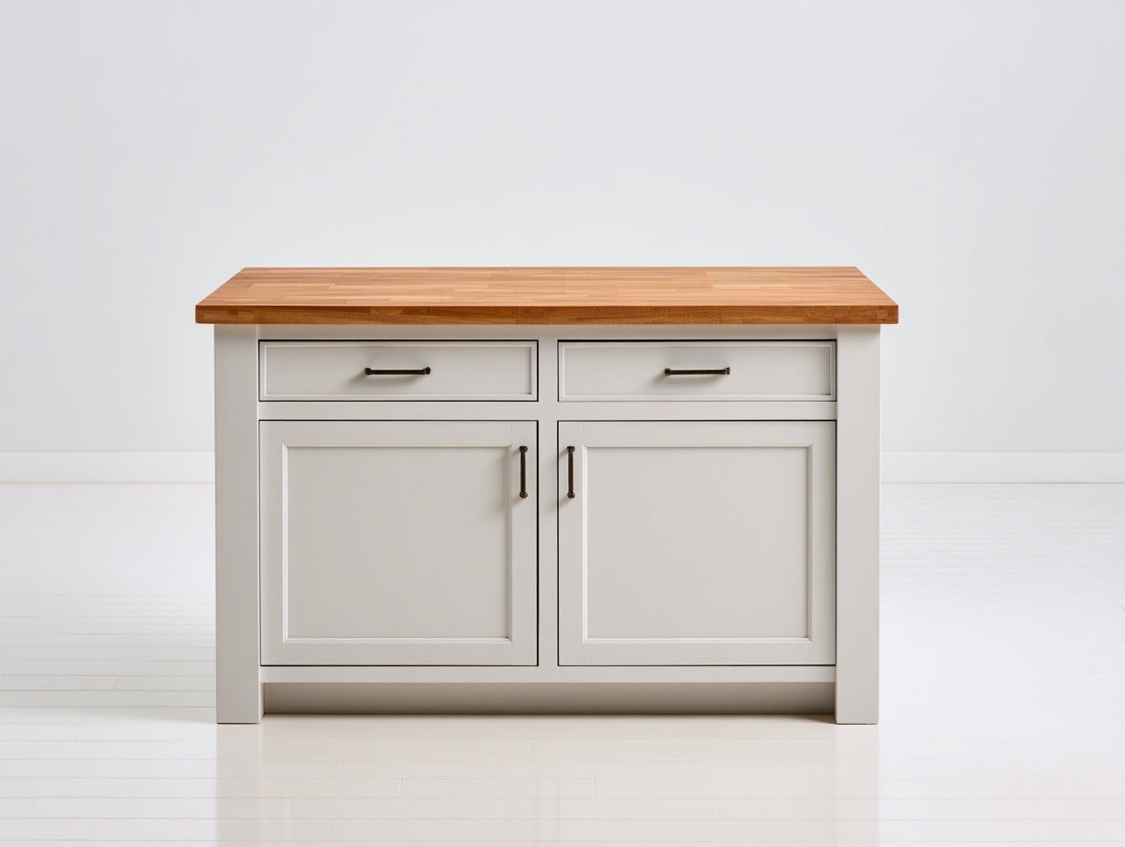 Aparadores 150 x 45 x 85 cm madera blanco con acabado natural y cajones - diseño moderno
