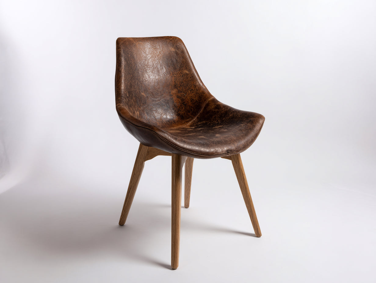 Sillas de comedor madera 55x60x85 cm color marrón oscuro con asiento acolchado y diseño moderno